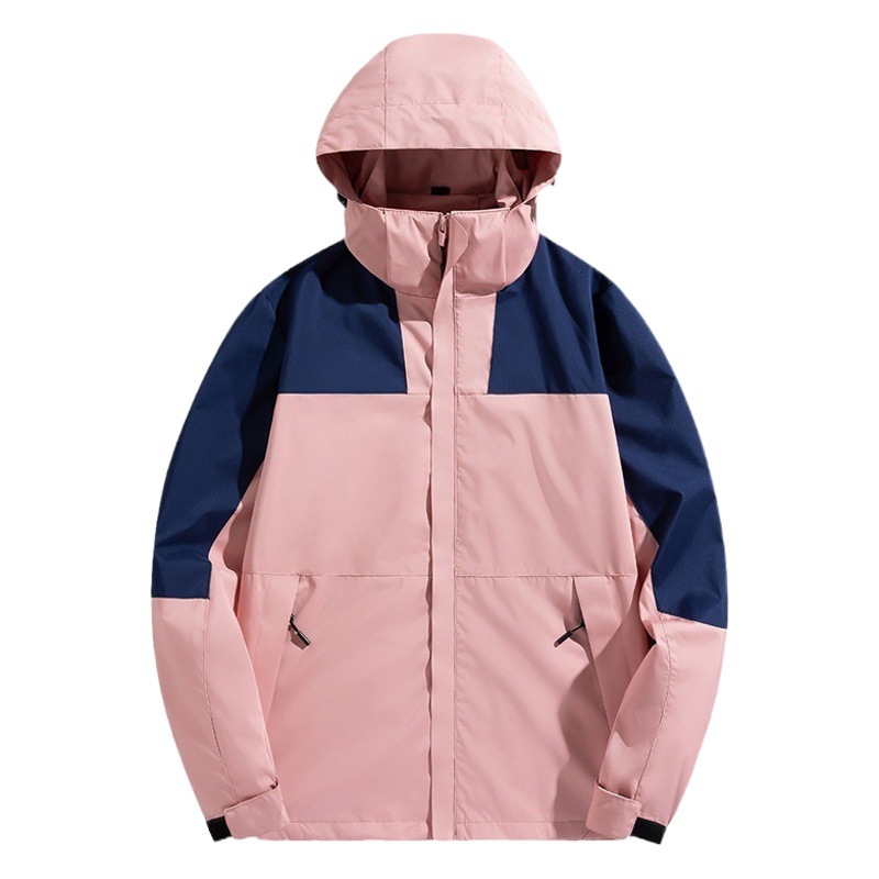 Spring and Autumn Outdoor Thin Men's Charge Clothes Removable Cap Waterproof Windproof Trendy Couple Casual Jacket Top