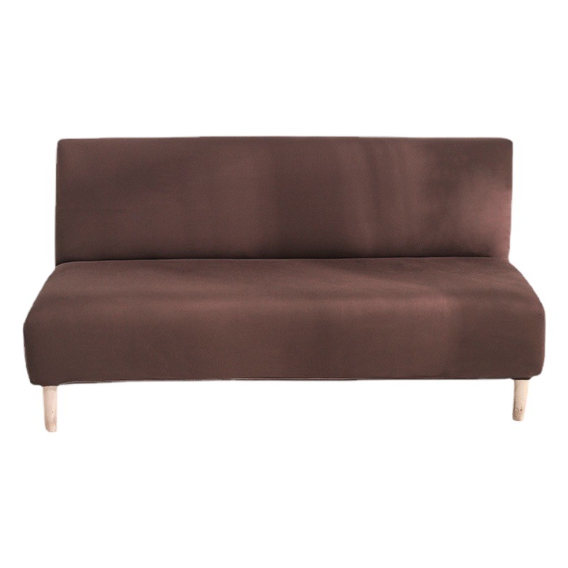 Cross-border solid color stretch sofa cover full-cover sofa towel cover full-coverage armless folding sofa bed cover sofa cushion