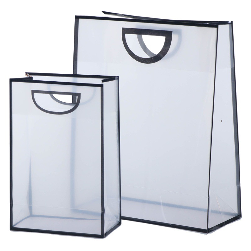 in stock PVC Transparent Handbag Cyber Celebrity Plastic Handbag Gift Bag Birthday Accompanying Gift Packaging Bag Gift Bag