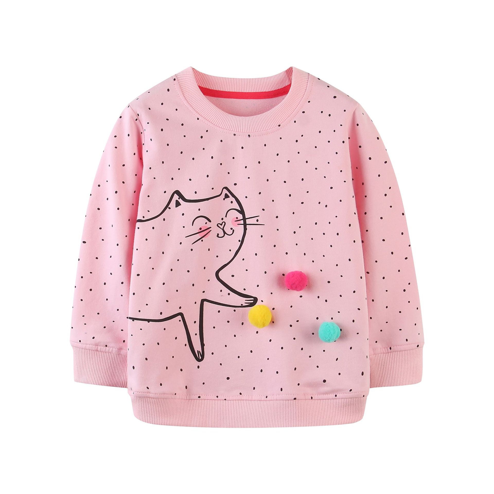 Picture of Cross-Border Supply of New Autumn Children's Sweatshirts, European and American Style Girls' Long-Sleeved Printed Round Neck Tops, New Autumn Models