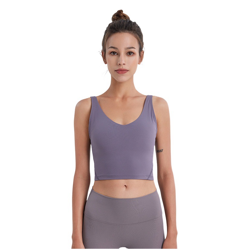 Nude Fitness High-Intensity Sports Bra for Women Align Bubble Wrap Cross-Border Push-Up Yoga Back Sports Vest Bra
