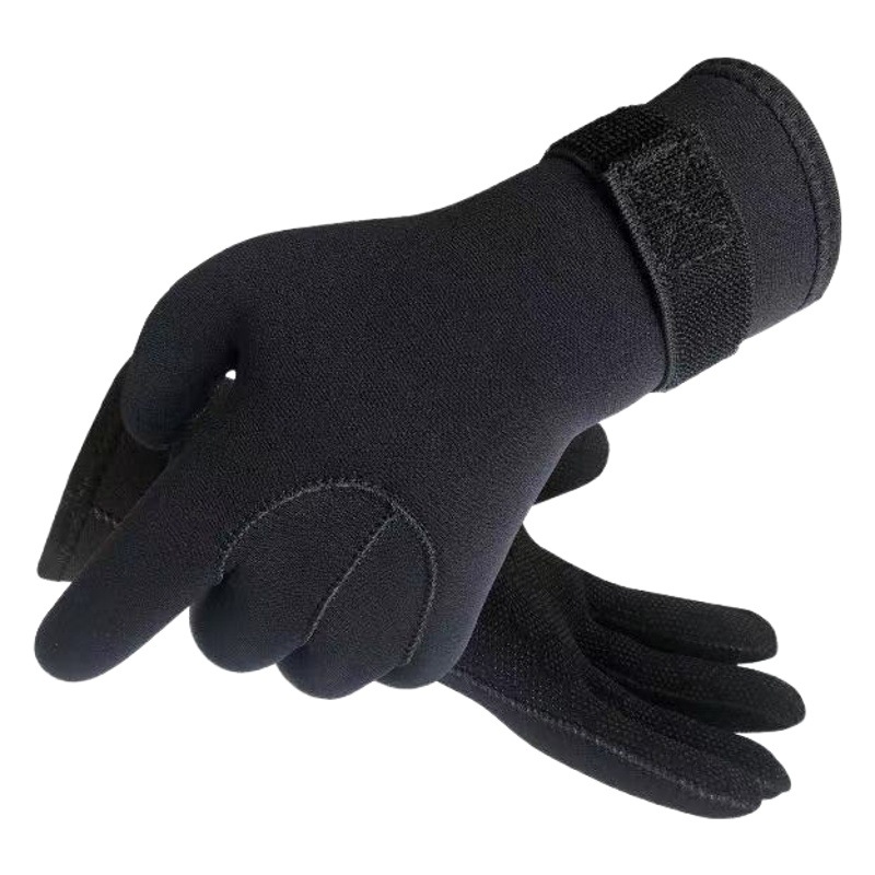 5MM Snorkeling Swimming Gloves Winter Swimming Warm Diving Gloves 3MM Thick Deep Sea Working Gloves Stab-proof Cold-proof Wear-resistant