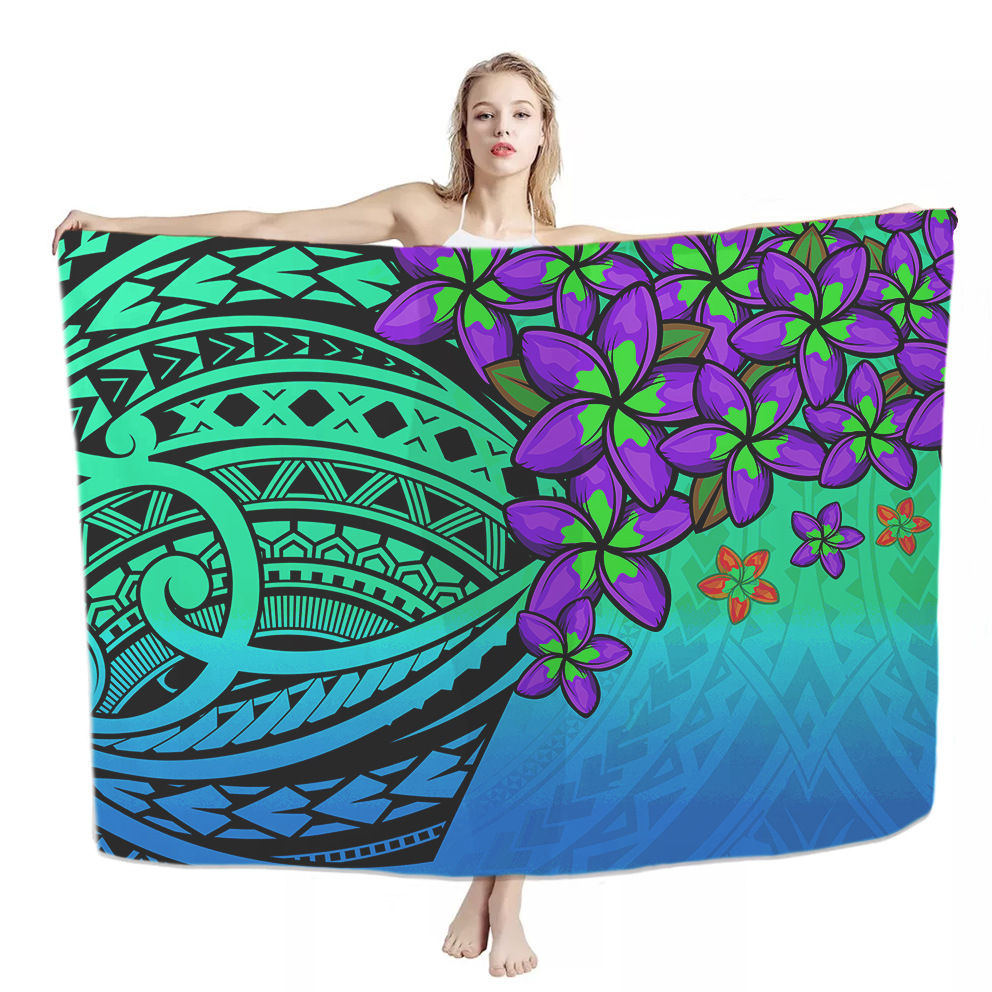 2021 New Island tribe printed beach towel women's cross-border exclusive quick-drying printed pattern microfiber bath towel