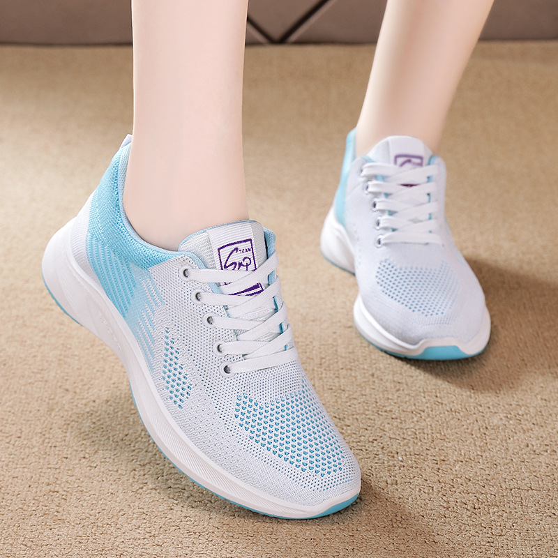 Shoes for Women Summer New Cross-Border Women's Shoes Breathable Fly Woven Shoes Women's Mesh Shoes Shoes Fashion Trendy Sports Women's Shoes