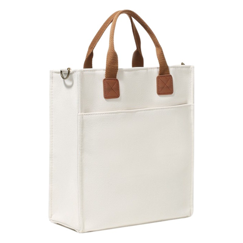 Canvas Bag Custom Printed logo Crossbody Canvas Bag Women's Environmental Bag Custom Advertising Bag diy White Handbag