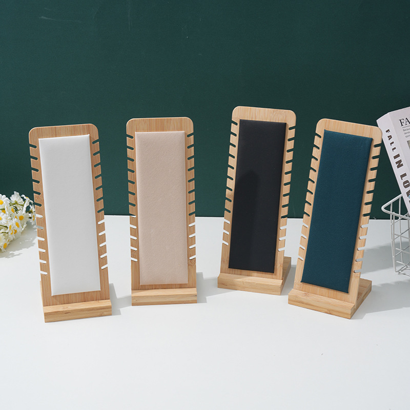 Bamboo Necklace Rack Jewelry Rack Pendant Necklace Storage Rack Bracelet Jewelry Rack Jewelry Display Rack Shelf High-End