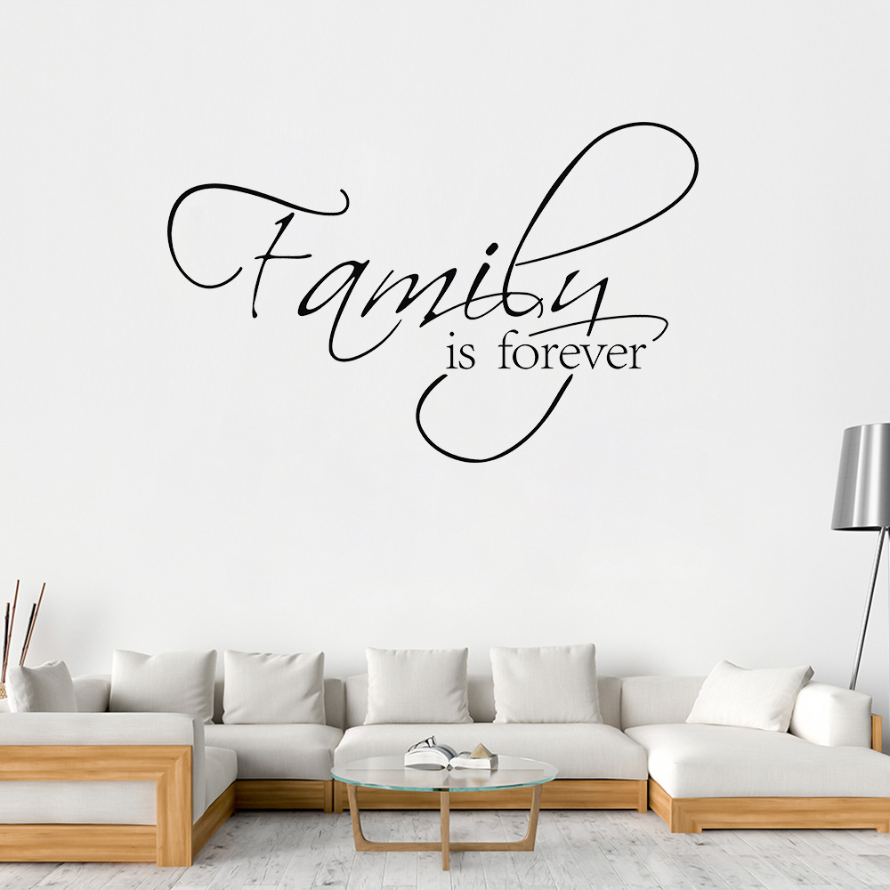 Manufacturer's New Wholesale Family Is for Every European and American Motto Wall Sticker Paper English Ks081