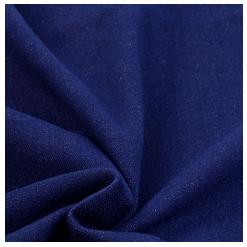Woven Cotton-Polyester-Viscose Four-Way Stretch Slub Twill Reverse Brushed Single-Dyed Denim Print
