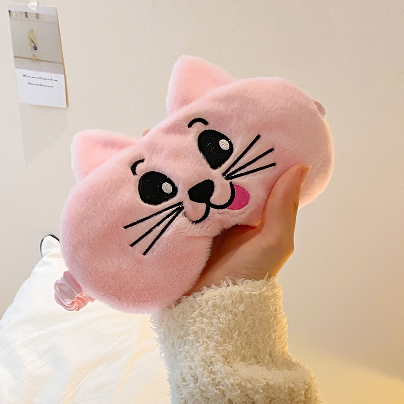 Picture of New Panda ins Eye Mask Autumn and Winter Eye Mask Plush Cute Women's Eye Mask Headwear Sleep Special Eye Mask Wholesale