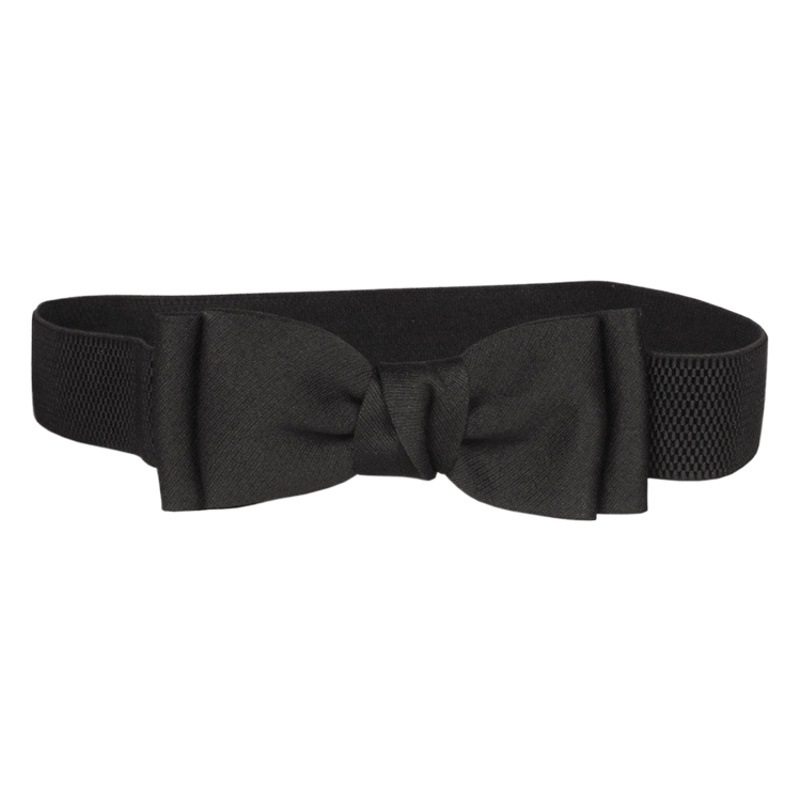Simple All-match Bow Belt Dress Accessories Elastic Waist Seal Women's Korean-style Elastic Tight Waist Decorative Sweater