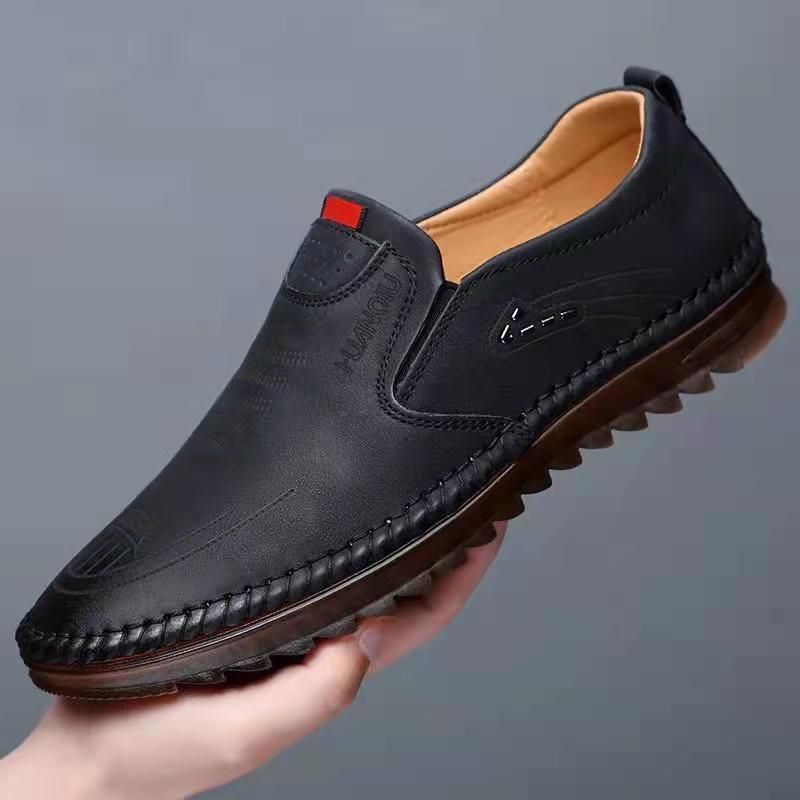 Picture of Men's leather shoes [single net same style] 2025 summer men's fashion soft leather casual soft sole wear-resistant beanie men's shoes