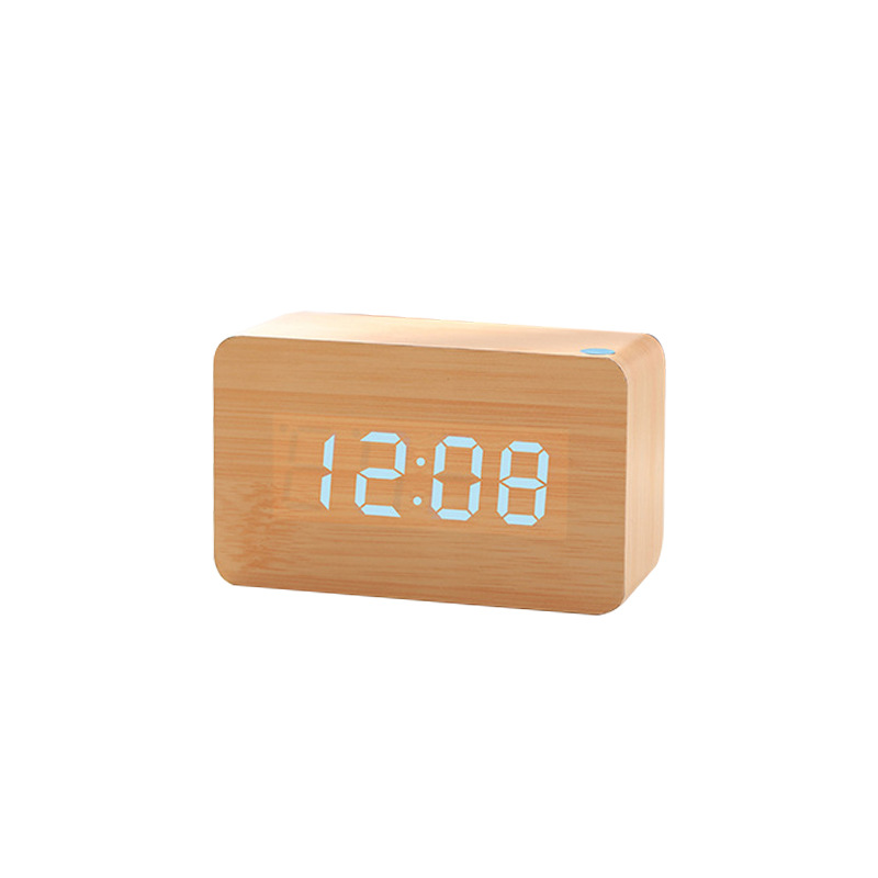 Picture of Source Manufacturer Electronic Clock Rectangular Wooden Clock Mini Alarm Clock Digital Clock Led Wooden Clock Luminous