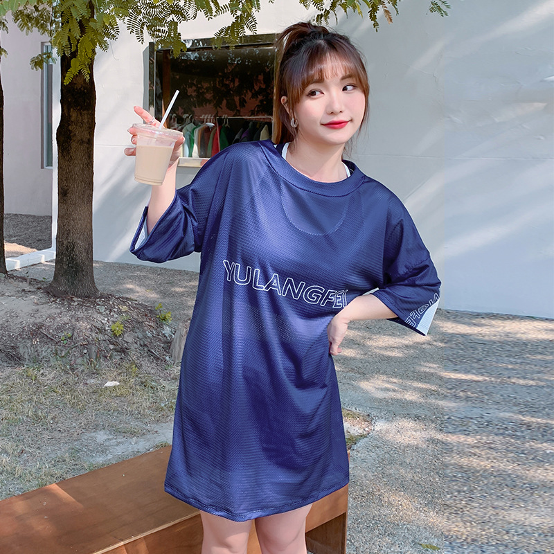 New Swimwear Women's Plus Size Sports Bikini Split Blouse Sun Protection Slimming Conservative Hot Spring Chubby Girl Swimwear