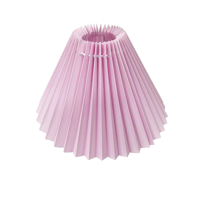 Picture of Cross-border fabric pleated lampshade bedroom chandelier table lamp night light fabric lampshade accessories without lamp shell lampshade