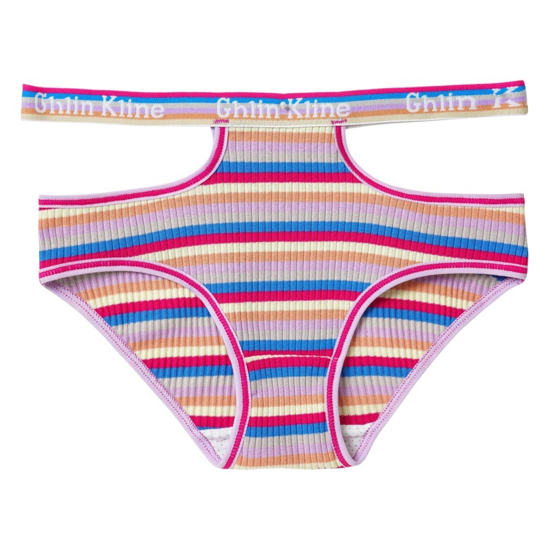 Sweet and Spicy Neon ~ Summer Thin Women's Sweet Mid-waist Women's Cotton Underwear Cotton Women's Hollow Sexy New Style