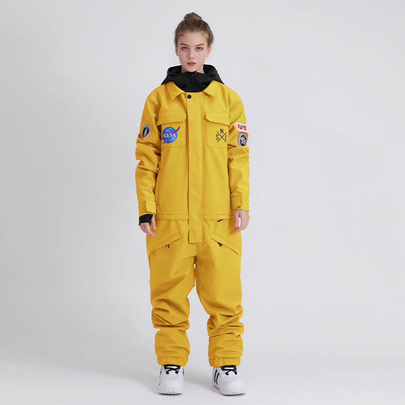 Picture of Ski Suit for Women, Windproof, Waterproof, Thickeneded and Warm, Outdoor Equipment, Single and Double Board Export One-Piece Ski Suit for Men