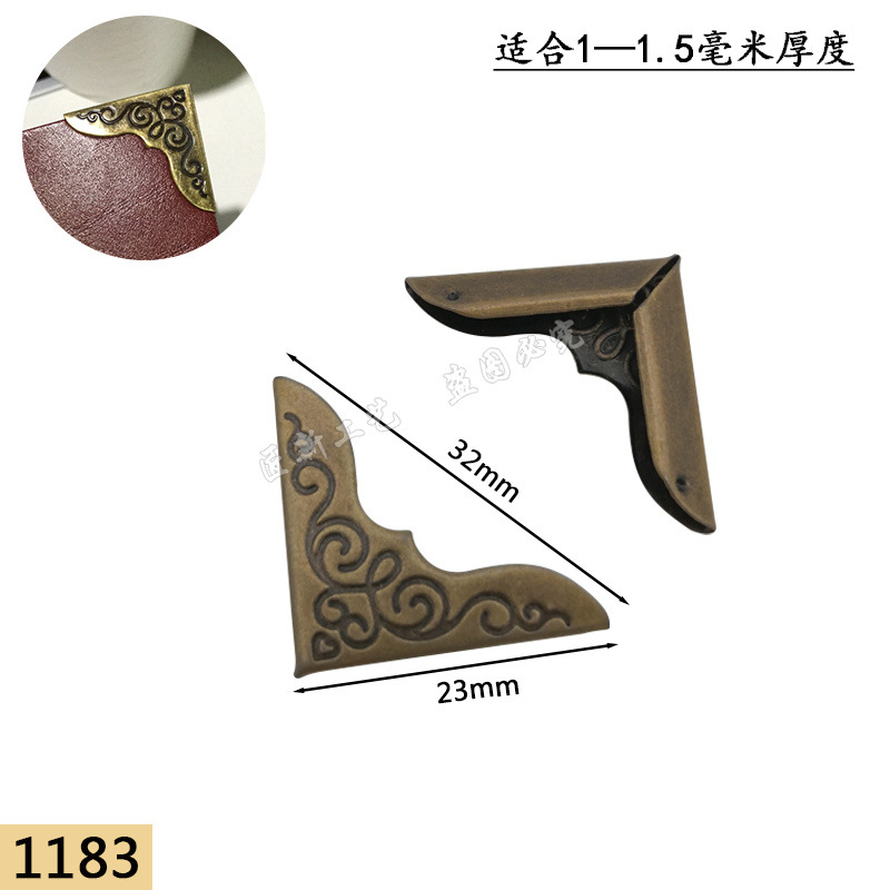 Picture of Notebook Wrap Corner Creative Book Corner Protection Cover Hand Account Book Corner Protection Metal Album Accessories Cowhide Anti-collision Corner Iron