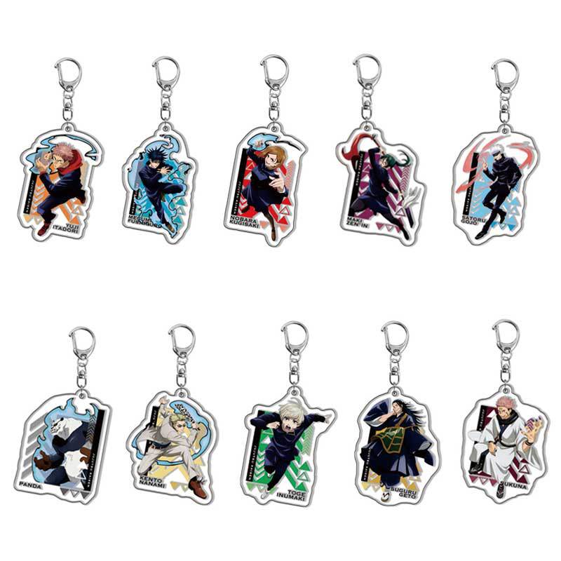 Picture of Acrylic keychain. Cursing back to battle Tiger stick Youren Fu Hei Hui nail. Zaki Wild Rose anime pendant