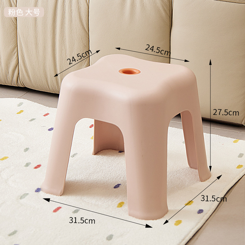 Picture of Household Plastic Small Stool Simple Style Thickened Coffee Table Small Stool Shoe Changing Stool Sofa Stool Bathroom Low Stool Chair