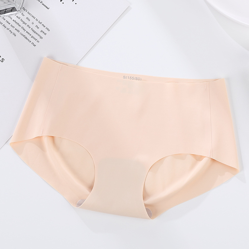 Picture of One-piece Seamless Underwear Women's Ice Silk Low-waist Briefs New Mulberry Silk Yoga Sports Underpants