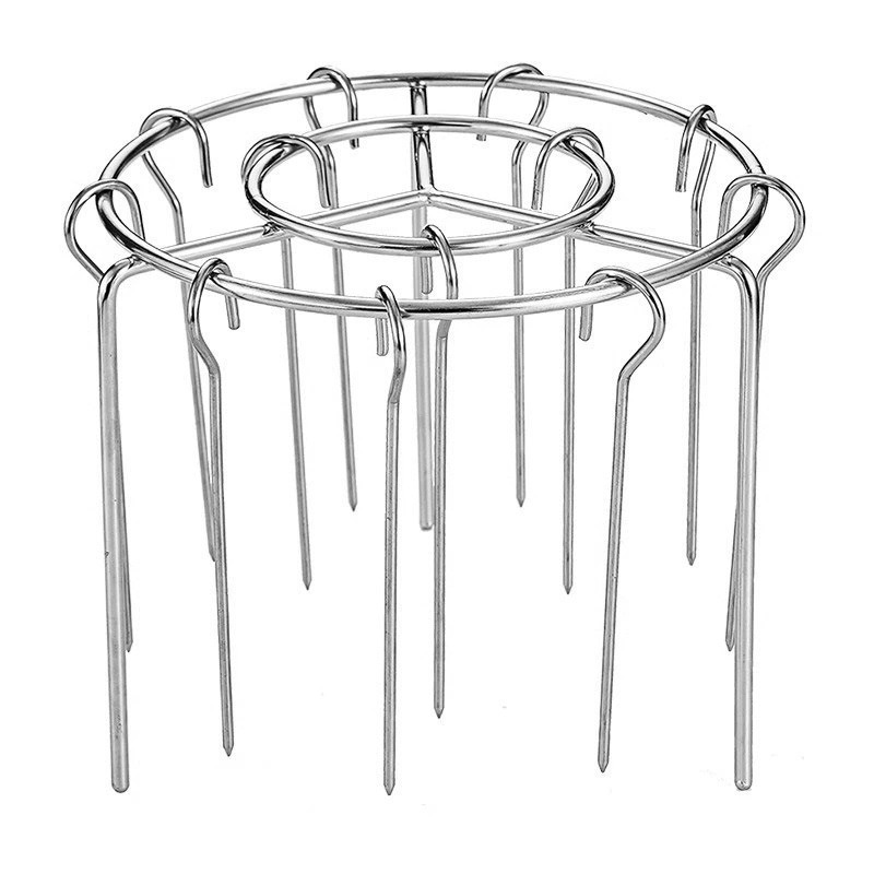 Picture of Stainless steel skewers grill air fryer oven new barbecue grill round vertical 24 string hanging oven