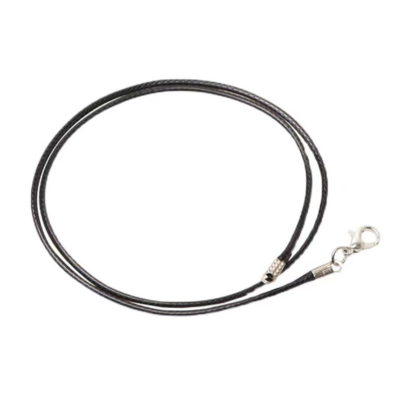 Black leather rope necklace rope pendant rope rope lanyard men and women