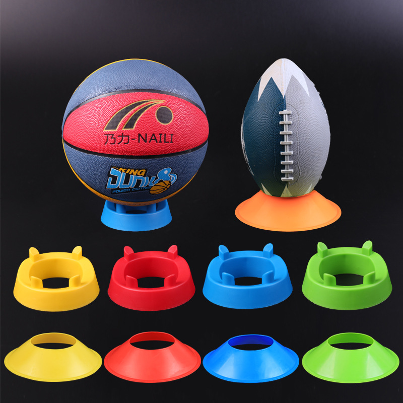 Picture of Ball Holder Logo Plate Thickened Big Mouth Football Training Obstacle Basketball Storage Rack Ball Game Exhibition Holder Ball Holder Opening Rack