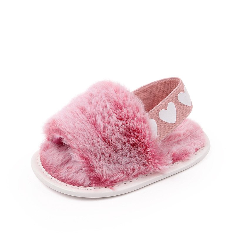 Picture of 0-1 years old elastic baby sandals fashion tie-dyed baby shoes fluffy sandals toddler shoes 2801