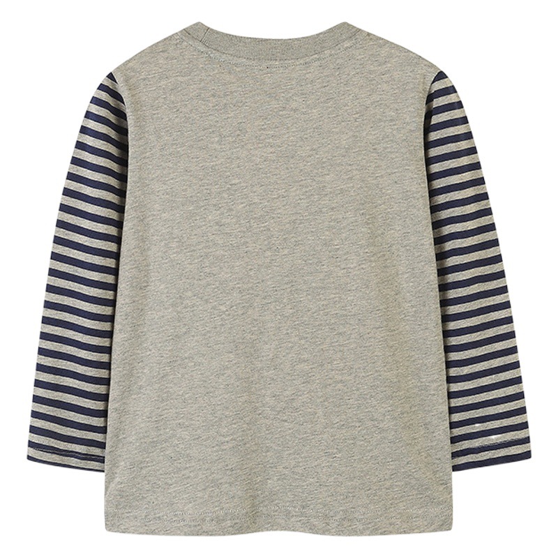 Picture of Autumn New Luminous Children's Long-sleeved T-shirt European and American Style Fashion Stitching Top Boy's Cotton Base Shirt
