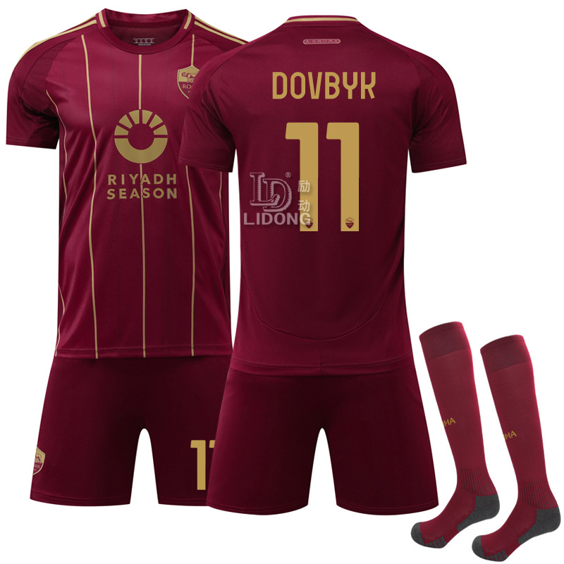 Picture of 2425 Rome Home Jersey New No. 21 Dybala No. 11 Dove Bic Football Suit Serie A Sports suit