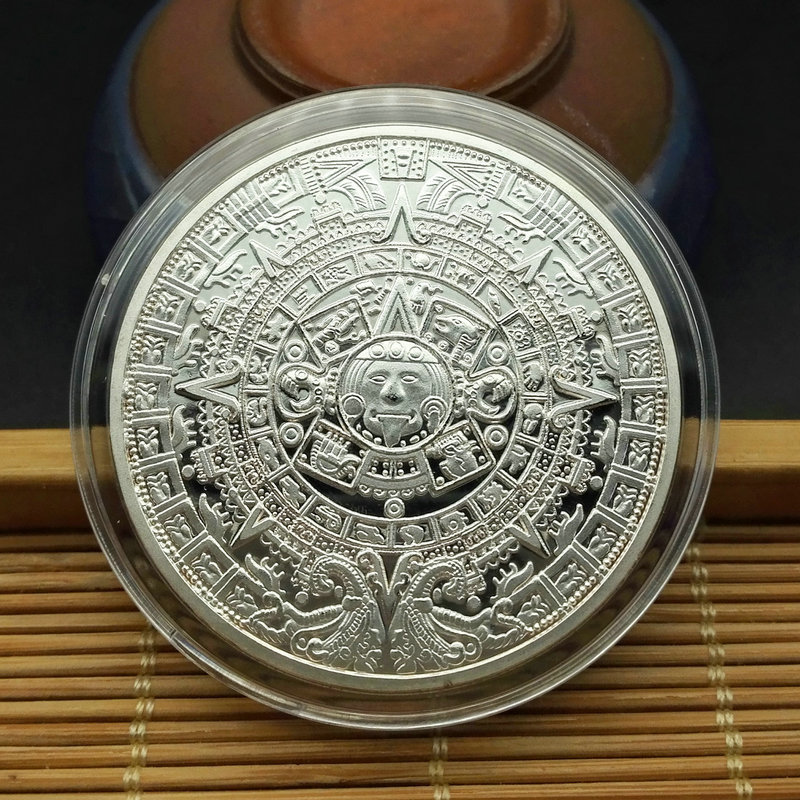 Mayan Commemorative Coins Pyramid Sundial Gold Coins American Gold and Silver Coins Mexican Aztec Gold and Silver Coins Foreign Coins