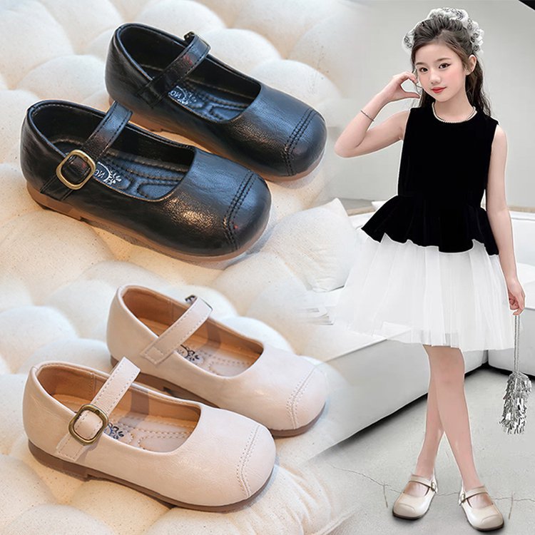 2025 Spring and Autumn New Girl's Stylish Princess Shoes Soft Sole Baby Shoes Baby Shoes Baby Shoes Girl's Fashion Leather Shoes