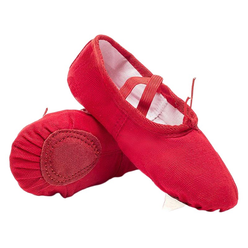 Flesh color leather-free canvas soft-soled young yoga children dance shoes exercise shoes cat claw shoes ballet shoes adult wholesale
