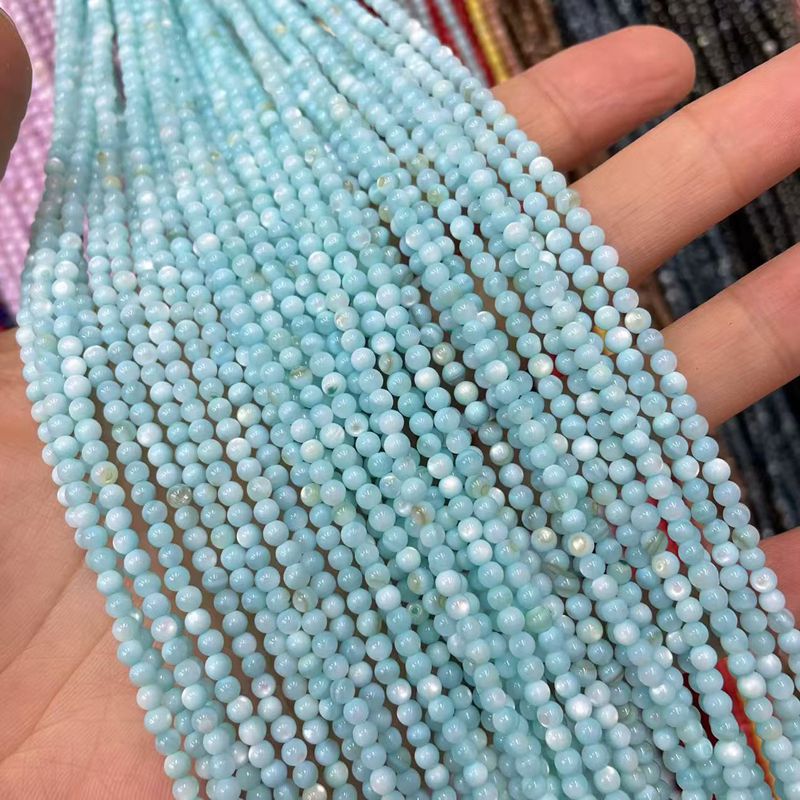 Picture of 3mm Natural Freshwater Shell Beads Round Beads Colorful DIY Jewelry Accessories Hairpin Shell Beads Bracelet Necklace Clavicle Chain Beads