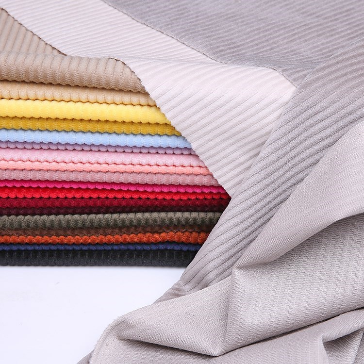 Manufacturer's Ready-Made Fashion Trousers Fabric, Thick Velvet, Soft and Glossy, Multi-Color 6 Pairs of 3D Corduroy Corduroy