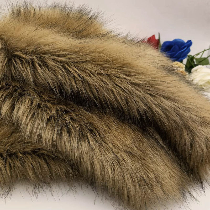 Dyed Pointed Imitation Fox Fur Lion Fur Artificial Plush Fabric Vest Clothing Fur Collar Performance Clothing Fabric Flocking Cloth