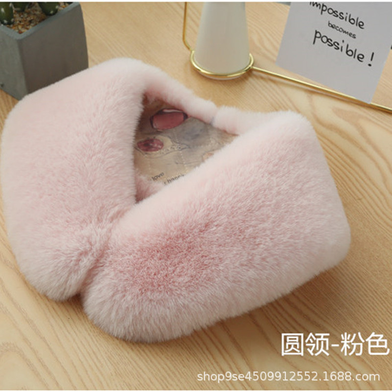 Picture of Amazon cross-border autumn and winter imitation rex rabbit fur collar scarf fur collar warm fur artificial fur scarf neck protection