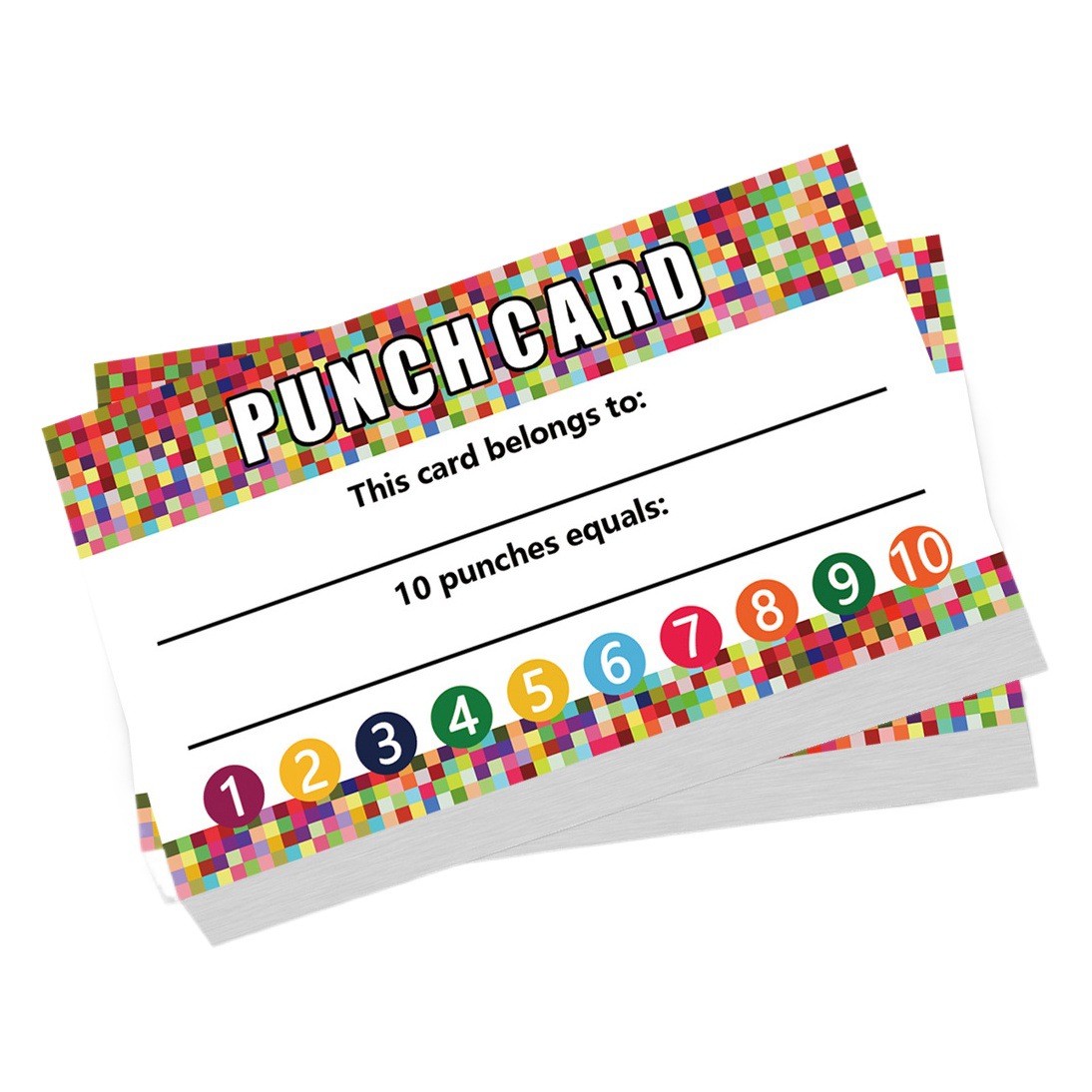 Cross-border wholesale 5*9cm cartoon reward card student punch card for business classroom student teacher reward