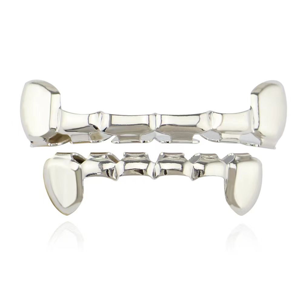 Picture of Cross-Border Hot Selling European and American Hip-Hop Trendy Hippop18K Hip-Hop Flat Teeth Cut Out Tiger Teeth Braces Fashion Trendy Products