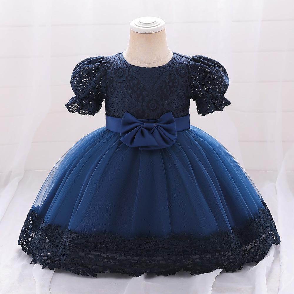 Picture of Amazon New Girls' Dress Embroidered Bow Princess Dress Flower Girl dress Party Dress Kids Dress