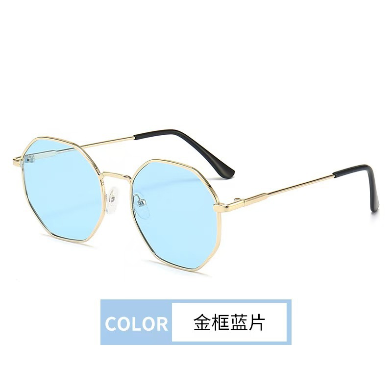 Picture of Cross-Border New Fashion Retro Full-Frame Metal Trendy Sunglasses for Men and Women Traveling Street Photography Sunglasses Wholesale