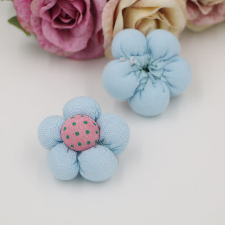 Picture of Handmade DIY jewelry accessories children hair accessories material wholesale baby hairpin fabric pumpkin flower shoes flower decoration