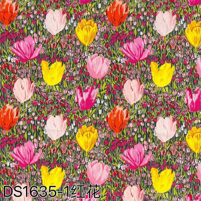 40 Count Cotton Digital Printed Fabric Pure Cotton Colorful Oil Painting Flowers Children's Clothing Shirt Handbag Cloth Bag Printed Fabric