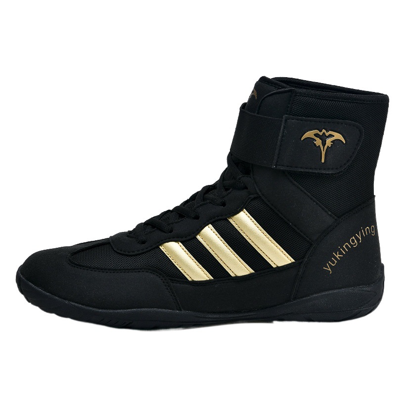 2024 New Taekwondo Sanda Training Special High-Top Boxing Training Shoes Fighting Wrestling Shoes Cushioning Weightlifting Shoes