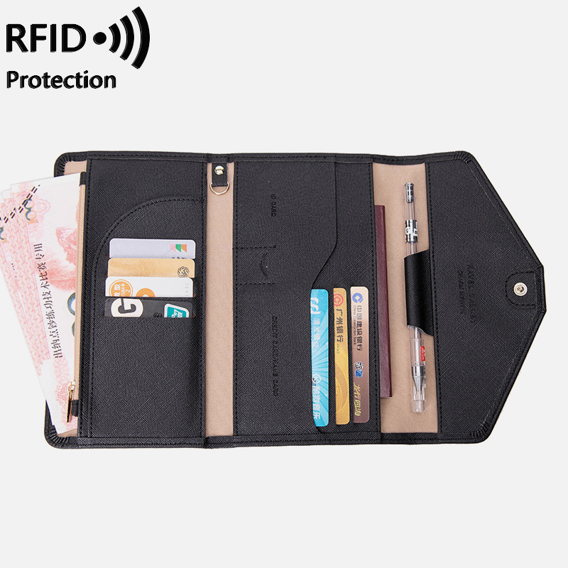 Picture of Cross-Border Passport Bag for Women 2023 New Rfid Multi-Functional Ticket Document Bag for Men and Women Overseas Travel Passport Holder