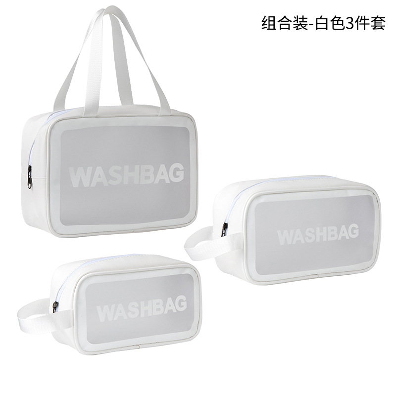 Picture of Waterproof Wash Bag Large Capacity Travel Cosmetic Storage Bag High-grade Sense Portable Transparent PVC Wash Bag for Women