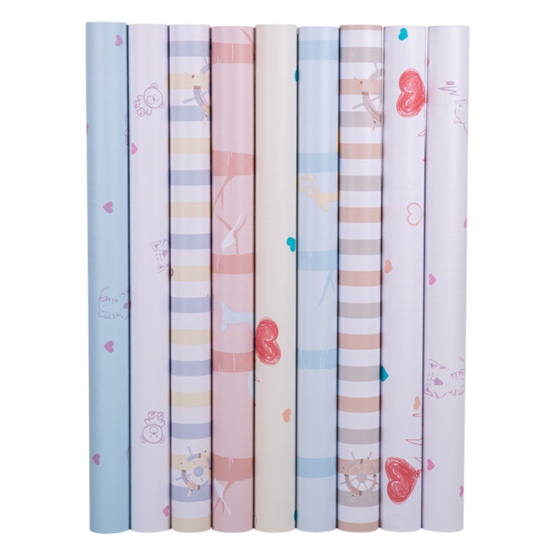 Picture of Wallpaper Self-adhesive Waterproof Moisture-proof Bedroom Background Wall Wallpaper Living Room Bedroom Dormitory Children's Room Cartoon Decorative Wall Stickers