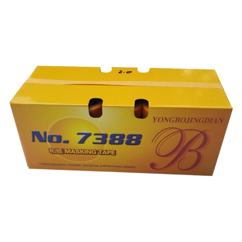 Factory sales friends long 7388 and paper masking paper wholesale Handke and paper tape yellow color separation paper tape
