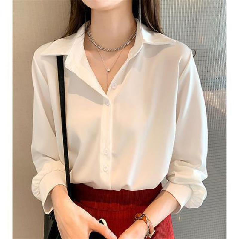 Picture of Shirt Women's 2025 Spring, Autumn and Summer New Style High-End Summer Loose French Outer Top White Shirt Trend