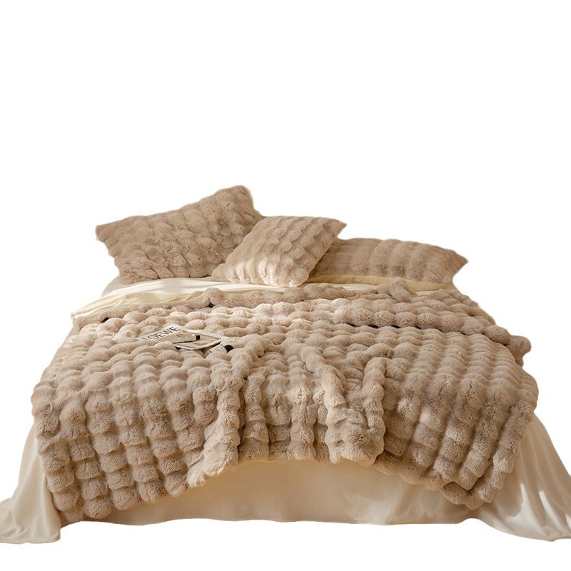 Picture of Thickened Class a Imitation Rabbit Velvet Blanket Milk Velvet Cover Blanket Winter Warm Sofa Coral Velvet Lunch Blanket Soft